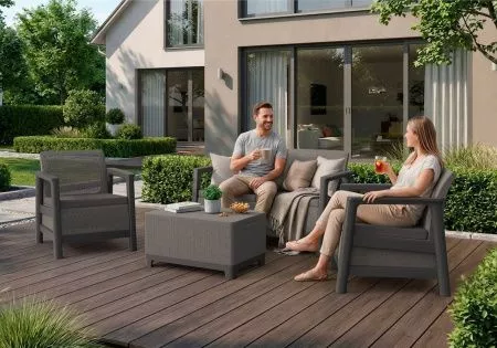 Комплект мебели Сканди (Scandi Linea 2 Seater Set) графит
