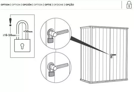Шкаф Vertical Shed 1400 L  тёмно-коричневый