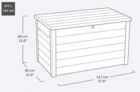 Сундук Деко 870л (Deco deck 630 L Ashwood) светло-коричневый