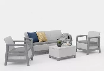Комплект мебели Сканди (Scandi Linea 3 Seater Set ) пепельно серый