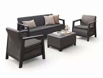 Комплект мебели Сканди (Scandi Linea 3 Seater Set ) графит