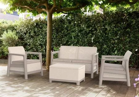 Комплект мебели Сканди (Scandi Linea 2 Seater Set) светло бежевый