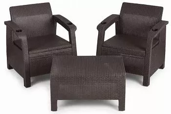 Комплект мебели Wiilla Balcon Set (коричневый)
