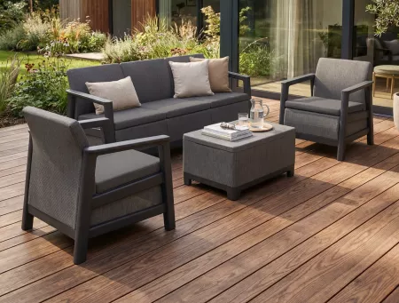 Комплект мебели Сканди (Scandi Linea 3 Seater Set ) графит