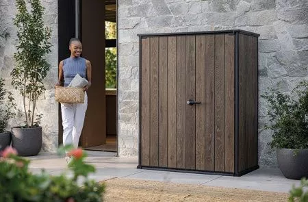 Шкаф Vertical Shed 1400 L  тёмно-коричневый