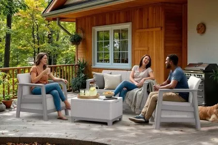 Комплект мебели Сканди (Scandi Linea 2 Seater Set) пепельно серый