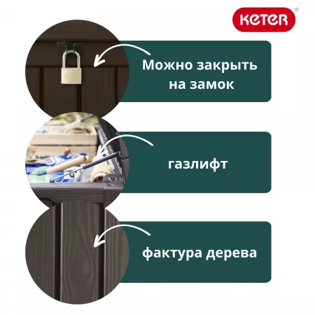 Сундук Роквуд (ROCKWOOD) 570л., коричневый