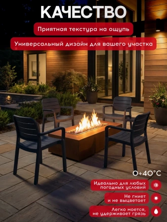 Комплект 4 стула Palermo Neo, графит