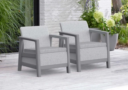Комплект мебели Сканди (Scandi Linea 2 Seater Set) пепельно серый